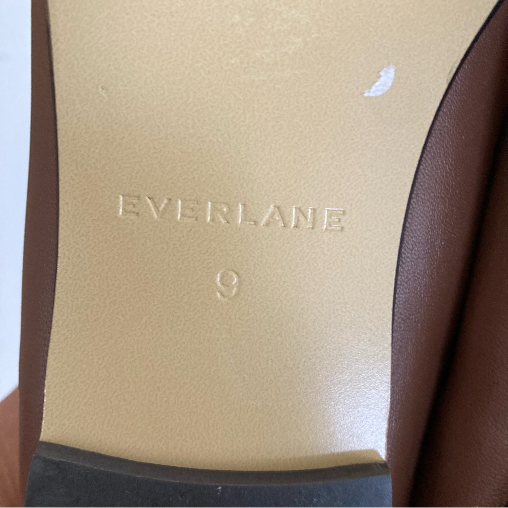 Everlane The Day Mary Jane Flats Shoes Rum Soft Leather 9 Brown - Picture 11 of 13